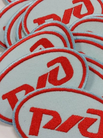 Шеврон вышитый РЖД, голубой - интернет магазин Полигон