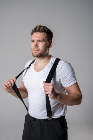 Подтяжки рифленые, черный - интернет магазин Полигон