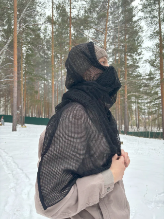 Шарф-сетка, черный - интернет магазин Полигон