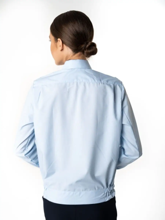 Рубашка Полиция, цвет бледно-голубой, женская, длинный рукав - интернет магазин Полигон