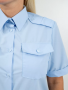 Рубашка РЖД, бледно-голубая, женская, короткий рукав - интернет магазин Полигон