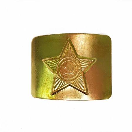 Бляха на солдатский ремень Звезда СА, золотой, латунь - интернет магазин Полигон