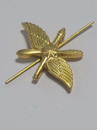 Эмблема петличная Военно-космическая оборона, золотой, металл - интернет магазин Полигон