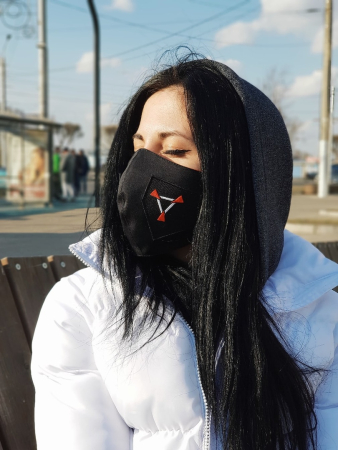 Маска защитная Полигон, черный - интернет магазин Полигон