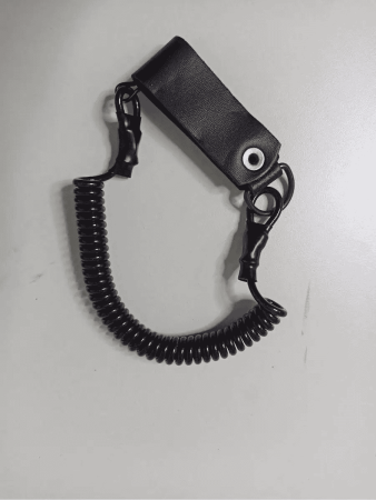 Шнур страховочный кевларовый, черный, латунь, кожа - интернет магазин Полигон