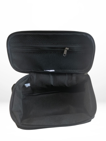 Косметичка-несессер на молнии, с подкладом, черный - интернет магазин Полигон