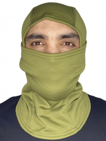 Однотонная маска-балаклава утепленная №31, оливковый, флис - интернет магазин Полигон