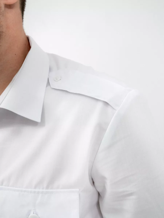 Рубашка РЖД, мужская, короткий рукав, цвет белый - интернет магазин Полигон