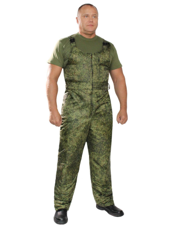 Полукомбинезон зимний, ткань оксфорд, цвет Зеленая цифра - интернет магазин Полигон