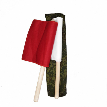 Флажки сигнальные в чехле, зеленый, красный, белый - интернет магазин Полигон