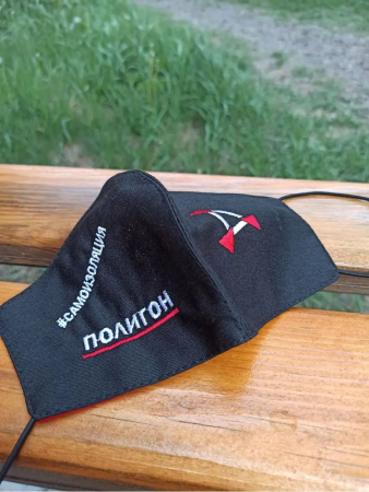 Маска защитная Полигон, черный - интернет магазин Полигон