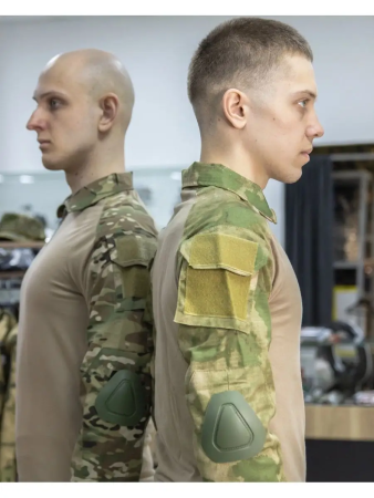 Костюм Тактический: Брюки (наколенники)+Рубашка боевая (налокотники), Цвет Мультикам - интернет магазин Полигон
