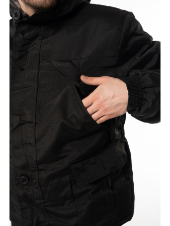 Костюм зимний Горка 6, цвет Черный, ткань рип-стоп - интернет магазин Полигон