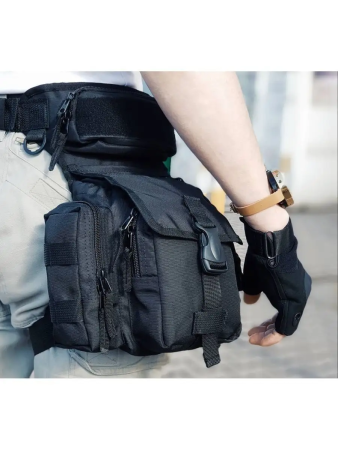 Сумка на бедро, черный - интернет магазин Полигон