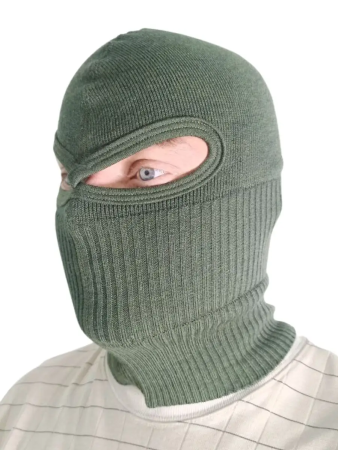 Шапка-маска (Балаклава ВКПО), оливковый, пан, шерсть - интернет магазин Полигон