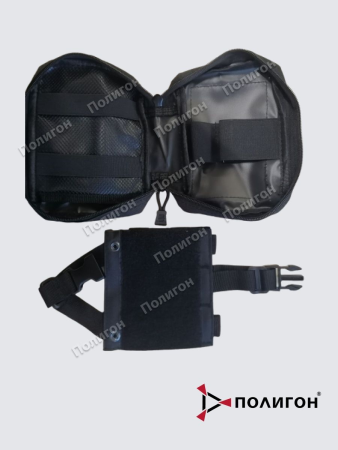Тактическая сумка-аптечка, черный 18х14х6 см - интернет магазин Полигон