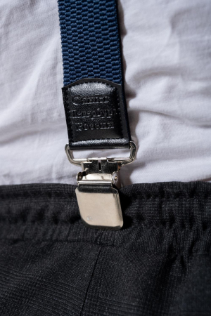 Подтяжки офисные, синий 40 мм - интернет магазин Полигон