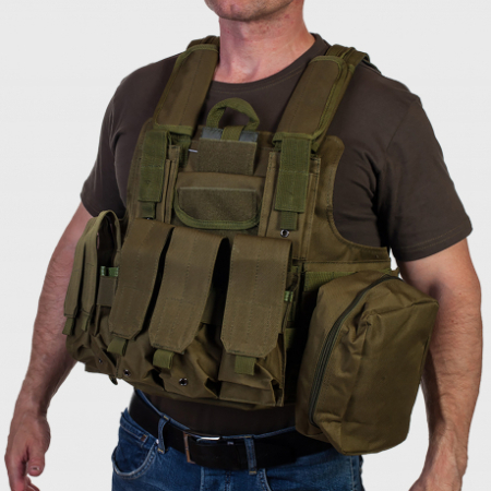 Разгрузочный жилет CIRAS Molle, оливковый - интернет магазин Полигон