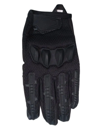 Перчатки тактические полнопалые с резиновыми вставками, Черный - интернет магазин Полигон