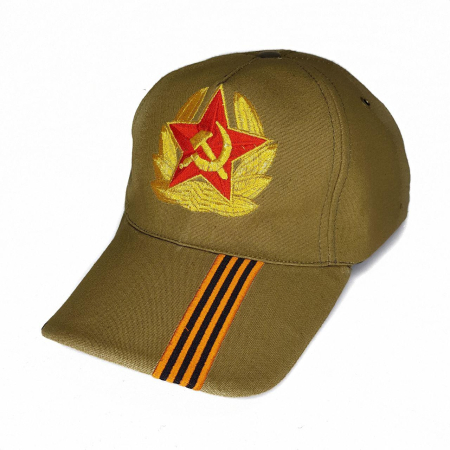 Бейсболка вышитая Кокарда Советская армия, хаки - интернет магазин Полигон