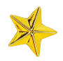 Звезда на погоны пластиковаязолотая, d 20 мм - интернет магазин Полигон