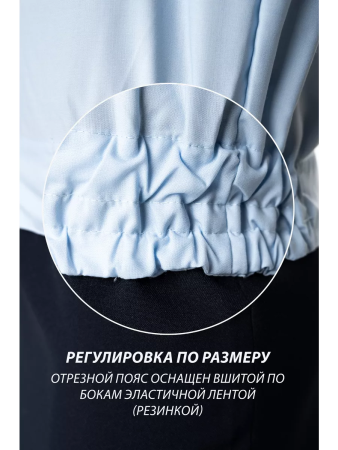 Рубашка Полиция, цвет бледно-голубой, женская, короткий рукав - интернет магазин Полигон