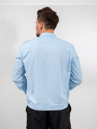 Рубашка РЖД бледно-голубая мужская, длинный рукав - интернет магазин Полигон