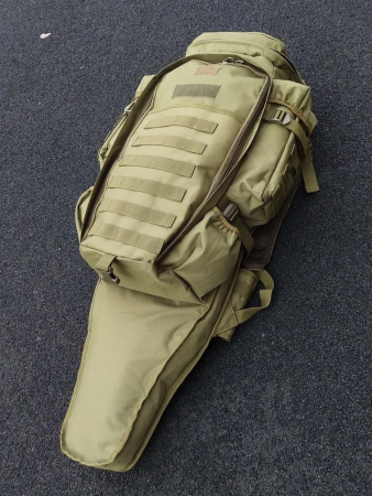 Рюкзак ОХОТНИК с чехлом для ружья, оливковый, 75 л - интернет магазин Полигон