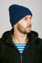 Шапка с отворотом 3-х нитка, синий - интернет магазин Полигон